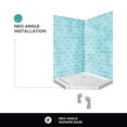 thumbnail image 6 of Fine Fixtures Neo Angle Corner Acrylic Shower Base - Non-Slip Textured Surface Shower Floor Pan 42" x 42" in White, 6 of 10
