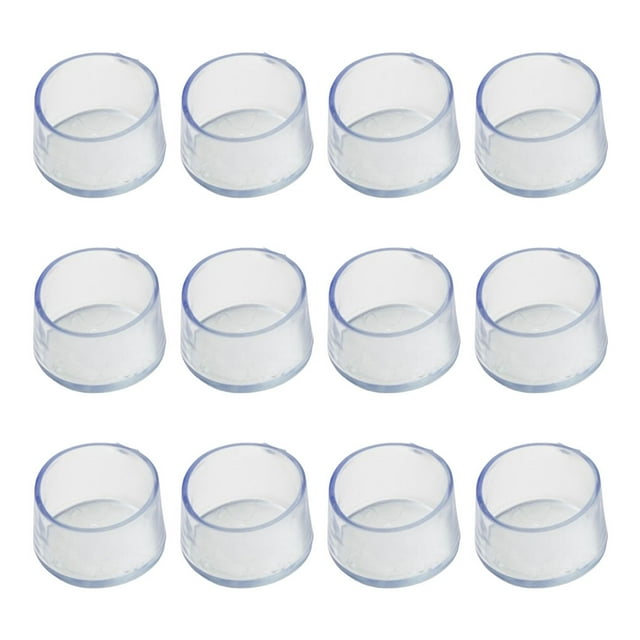 facefd 12pcs Caps Chair Table Furniture Leg Set Pads Thicken Wear-Resistant Anti-Slide Covers Protection Home Household Supply Cube Round