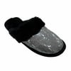 Envision Studio Women Black Silver Sequin Slippers House Shoes Scuff