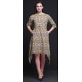 thumbnail image 3 of Bimba Baies Roses Rouges et Kurta Asymétrique Artistique à Motif Floral Tuniques Indiennes pour Femmes Vêtements Indiens Imprimés Moyen, 3 of 6