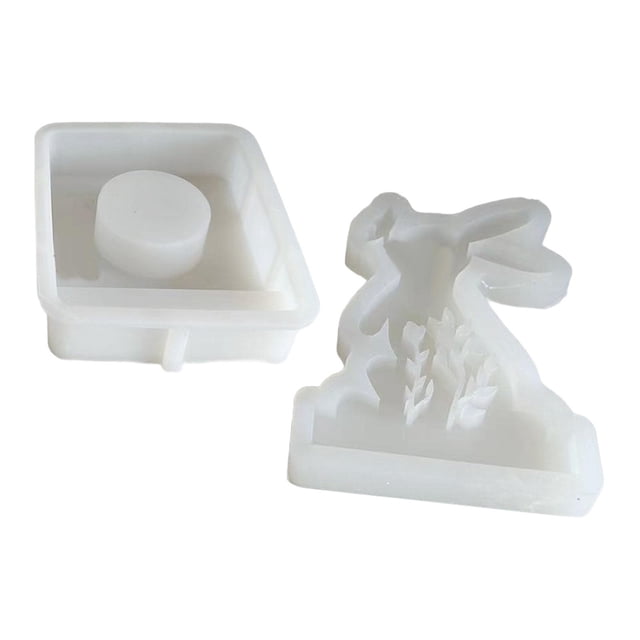 Portavelas de Conejo de Pascua perfecl Modelo de Silicona Reutilizable para Decoración del Hogar