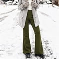 thumbnail image 4 of Zormilly Yoga Pants Women Winter Fleece Lined Elastic High Waisted Flare Pants with Pockets Stretchy Soft Sport Pants, S-2XL, 4 of 8