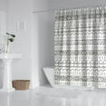 thumbnail image 2 of Rideaux de Douche Modernes à Rayures Verticales Géométriques (3) Réutilisables, Doublure de Douche Décorative en Polyester, Doublures de Rideaux avec Crochets en Plastique 72x72 Pouces, 2 of 4