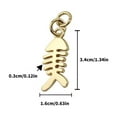 thumbnail image 3 of Modern Fishbone Design Alloy Pendant Charm For Bags Accessories Practical Lightweight Decorative Gift, 3 of 8