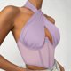 thumbnail image 4 of Chaleco sin mangas con tirantes para mujer - Top corsé con escote irregular, poliéster, verano/fiesta - Tallas XS-L, 4 of 6