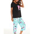 thumbnail image 3 of HAHDAXIA Womens Pajama Set Cotton Capri Pant Pyjama Short Sleeve Sleepwear Summer Pjs, 3 of 6