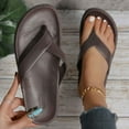 thumbnail image 6 of Slippers for Women,Couple Style Flip Flops For Indoor And Outdoor Wear In Summer Clip On Non Soft Sole Slippers Trendy Beach Sandals,Womens Slippers,Brown,9, 6 of 9