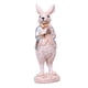 thumbnail image 3 of Miniaturas para decoración Figura de conejo de Pascua Arte de resina Artículo de casa de muñecas de conejo Flor de plata, 3 of 8