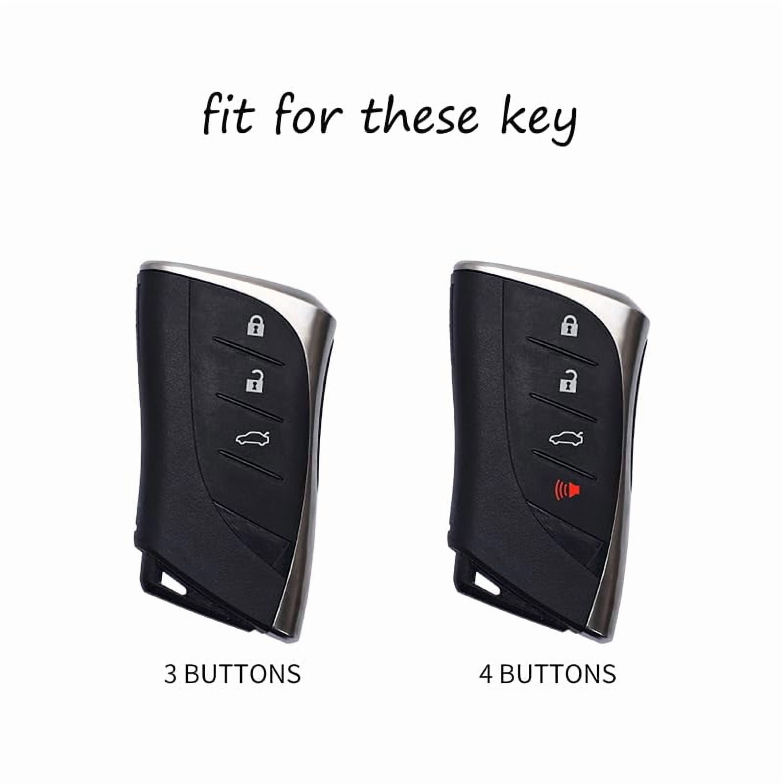 4 Button Key Fob Cover for Lexus ES350 LC500 LS500 UX200 GX460 2019 2020 2021 2022 2023 Smart Key Cover for Lexus ES350 Keyless Entry Remote Shell Accessories