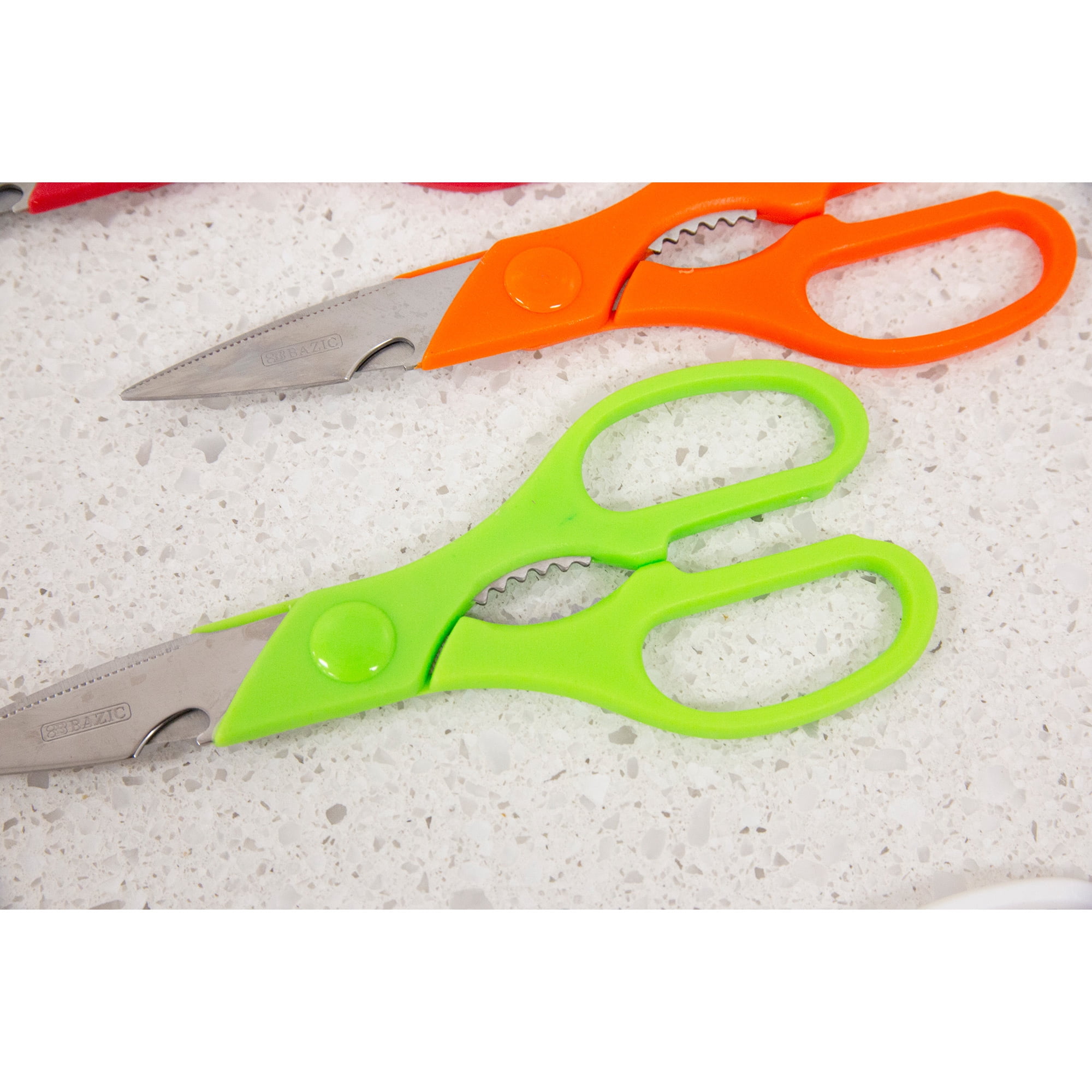 BAZIC 8" Kitchen Scissors Stainless Steel, Heavy Duty Shears, 24-Pack
