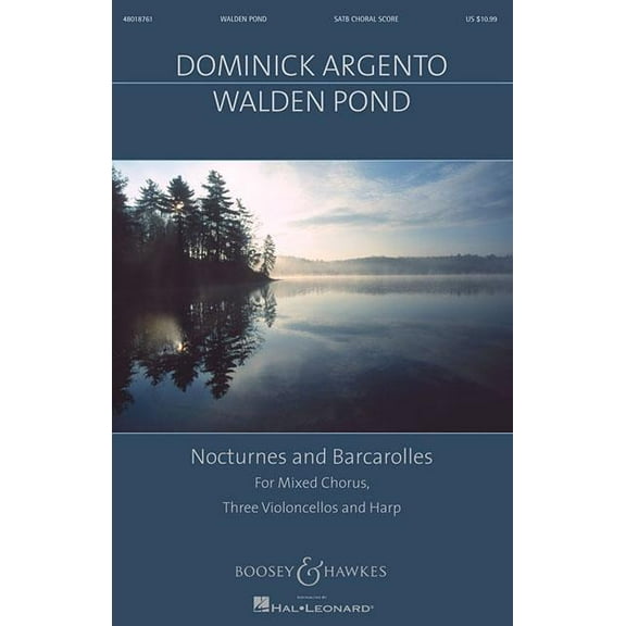 Walden Pond: Nocturnes and Barcarolles Mixed Chorus, Three Violoncellos, and Harp, (Paperback)
