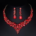 thumbnail image 5 of Rhinestone crystal necklace and earring set, 5 of 5