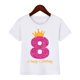 thumbnail image 3 of Camiseta de algodón estampada con número de cumpleaños de corona, regalo de cumpleaños para niños, camiseta para niña, camiseta divertida y linda para bebé, ropa para niños, 3 of 5