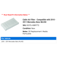 thumbnail image 2 of Cabin Air Filter - Compatible with 2010 - 2011 Mercedes-Benz ML450, 2 of 2