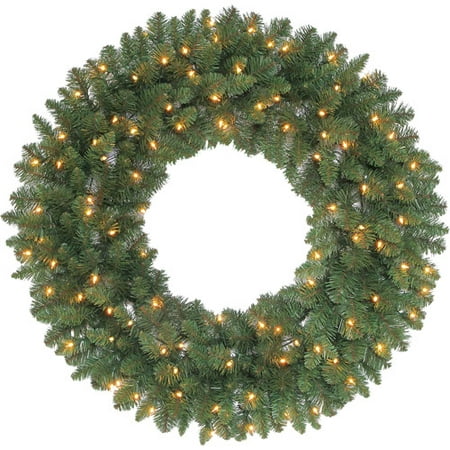 Holiday Time 36inch Basic Wreath-clear - Walmart.com