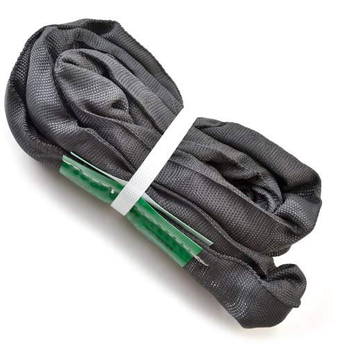 Runner Deer Black Spanset Round Slings for Aerial Hoop Rigging Aerial Silks Ringing Climbing 4'11" ft 1.5 Meter