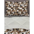thumbnail image 3 of Camouflage Comforter & Sham Bedding Set, Abstract Style in Various Shades of Brown Pattern Camouflage Motif, 3 pcs Duvet Set Microfiber Filling Quilt, 5 Sizes, Pale Caramel Tan Black, by Ambesonne, 3 of 4