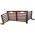 thumbnail image 2 of Contemporary Home Living 29.75" Mahogany Brown Unique High Gate-N-Crate Rectangular Folding Pet Gate, 2 of 6