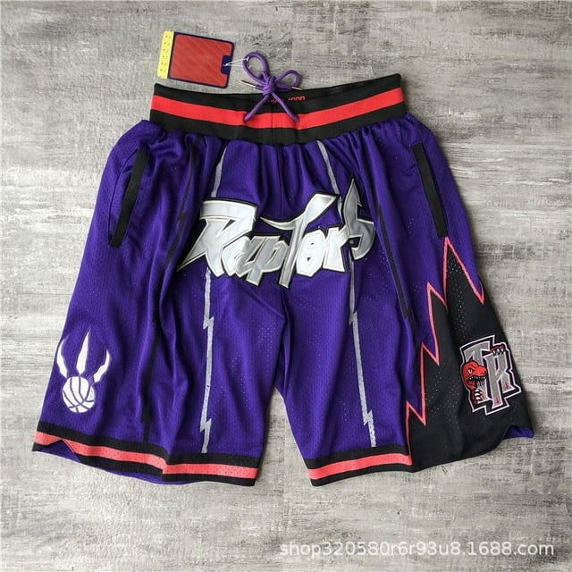 NBA Lakers Raptors Heat Grizzlies Men's Basketball Shorts Embroidered Game Basketball Training Shorts-XICEN