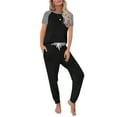 thumbnail image 6 of Sunisery Female Homewear, Round Neck Short Sleeve Pullover+ High Waist Trousers, 6 of 7