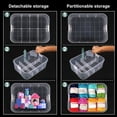 thumbnail image 4 of Reusable Child Toy Containers Large Capacity Building Blocks Containers Stackable Toy Organizer Box with Adjustable Compartments for Building Brick Dolls Toys(olive green  2 Layer）, 4 of 5