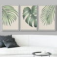 thumbnail image 3 of wall26 Framed Canvas Print Wall Art Set Tropical Island Monstera Palm Leaf Nature Floral Digital Art Modern Art Rustic Botanical Relax/Calm for Living Room, Bedroom, Office - 16"x24"x3 WHIT, 3 of 5