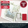 thumbnail image 5 of Sustainable Greetings 36 Pack Holiday Photo Card Holder, Red Foil Photo Sleeves, Bulk Personalized Christmas Cards with Envelopes, Holds 5x7 Inch Inserts, 5 of 7