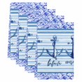 thumbnail image 2 of Ocean Archor Kitchen Towels Set of 4, Summer Rustic Nautical Coastal Beach Blue Stripes Absorbent Dish Towels for Kitchen, Microfiber Hand Towel, Quick Drying Tea Towel for Cleaning Dishcloths, 2 of 7