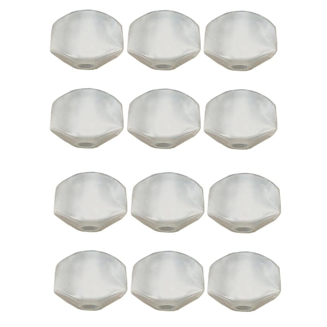 Xuanheng White Square Tuning Key Knobs Button 12 Pieces For Popular Electric Guitar DIY