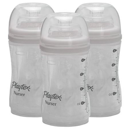 Playtex 3 Pack Baby Drop Ins Nurser, 4 Ounce, White