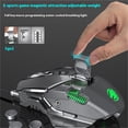 thumbnail image 3 of XXPLKPFA MK300 Wired Mouse, Gaming Mechanical Mouse Gaming for PC, 7 Buttons Sound Macro Programming, 6400dpi, Water-cooled RGB Lighting, Weight Adjustable, Gaming Chip, Ergonomic, MK300, 3 of 8