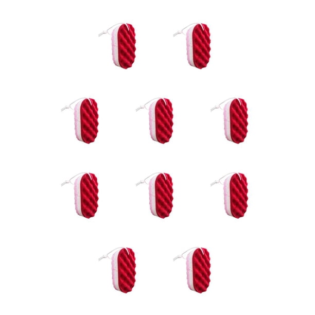 Naiovety Esponja exfoliante para baño, limpiador depurador de baño, eliminador de piel muerta, fabricación de burbujas, depurador para limpiar la piel Rojo 10piezas Naiovety CBP271277