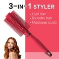 thumbnail image 6 of 1Piece Round Hair Brush for Blow Drying Styling Large Long Barrel Strawberry Scented TPEE Plastic Bristles Ionic Tech, 6 of 9