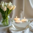 thumbnail image 6 of Hosley Set of 12 White Unscented Water Floating Mini Candle Discs with 4 Hour Burn Time, 6 of 9