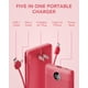 thumbnail image 3 of VRURC Portable Charger Built-in Cables and AC Wall Plug, USB C Power Bank 10000mAh, 2023 Upgraded Version Phone Charger Compact Lightweight External Battery Pack for Smart Phones, Tablets etc-Red, 3 of 5