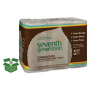 Angle View: Seventh Generation® Natural Unbleached 100% Recycled Paper Kitchen Towel Rolls, 11 x 9, 120 SH/RL, 24 RL/CT (SEV13737)