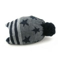 thumbnail image 5 of CYRBOKO Boys Beanies with Pompom, Casual Soft Earflap Thermal Winter Hats Dark Gray Size 8-15 T, 5 of 5