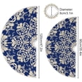 thumbnail image 3 of Coolnut 47.2" Ethnic Design Christmas Tree Skirt, Soft Christmas Tree Mat Merry Xmas Tree Skirt Ornaments for Indoor Outdoor Farmhouse Holiday Party Decoration, 3 of 6