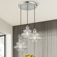 thumbnail image 5 of 52833-91-Livex Lighting-Everett - 3 Light Pendant-15 Inches Tall and 20 Inches Wide-Brushed Nickel/Polished Chrome Finish, 5 of 15