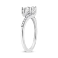 thumbnail image 3 of 10K White Gold 1/4 Cttw Miracle Set Round Cut Diamond Two-Stone Ring (H-I Color, I2 Clarity) - Size 7.5, 3 of 6