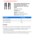 thumbnail image 2 of Front and Rear Suspension Strut and Shock Absorber Assembly Kit - Compatible with 2010 - 2012 Ford Fusion 2011, 2 of 2