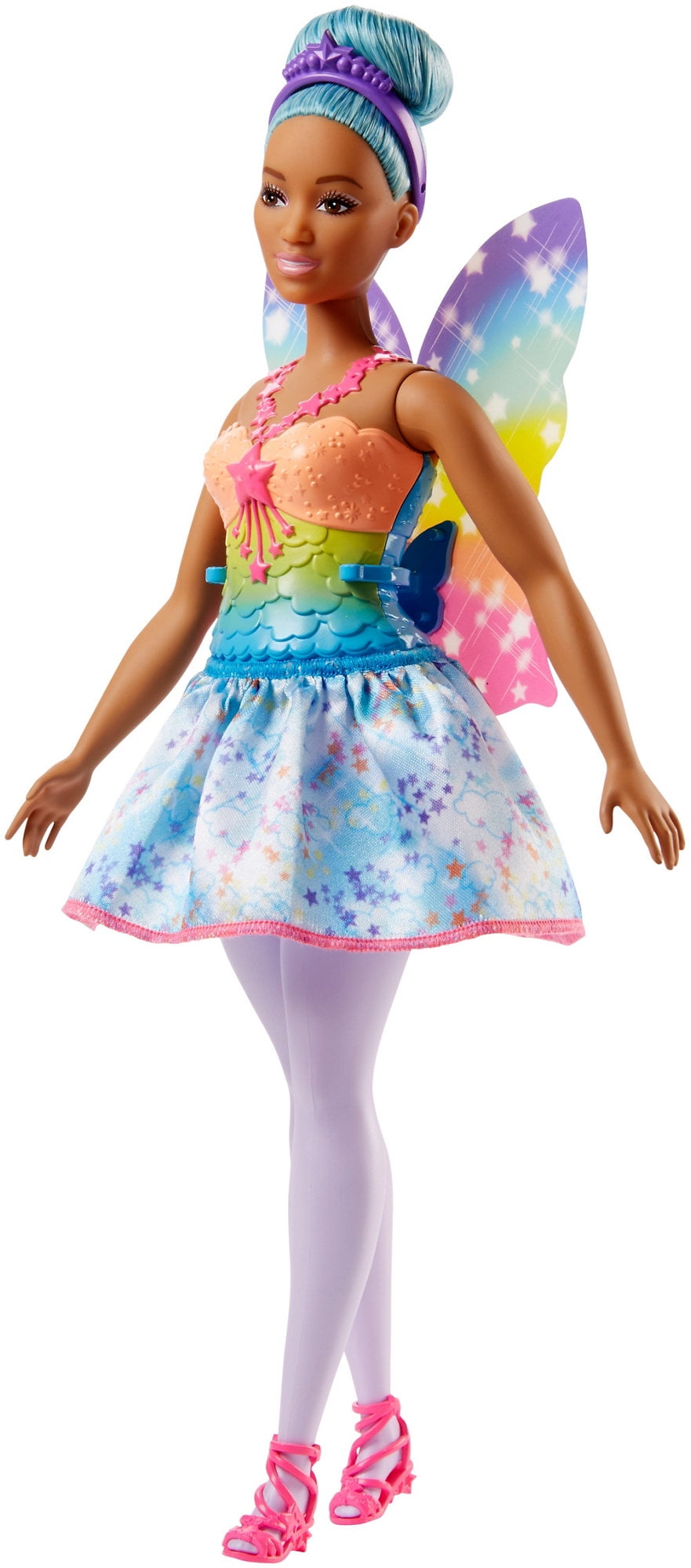 Barbie Dreamtopia Fairy Doll with Blue Hair Rainbow Wings Walmart