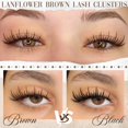 thumbnail image 3 of Pestañas postizas LANFLOWER Brown en racimos de 8 a 16 mm, 3 of 7