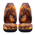 thumbnail image 5 of FUIALDOLG Horse Painting Vehicle Seat Covers for Women, 2 Pack Front Seat Cover Nonslip Elastic Universal Automotive Interior Decorative Accessories for Trucks and Sedans, 5 of 12