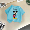 thumbnail image 3 of Camiseta de algodón con cuello redondo informal para bebés y niños pequeños con estampado de Mickey de verano de Disney Camiseta de algodón para niños y niñas, 3 of 5