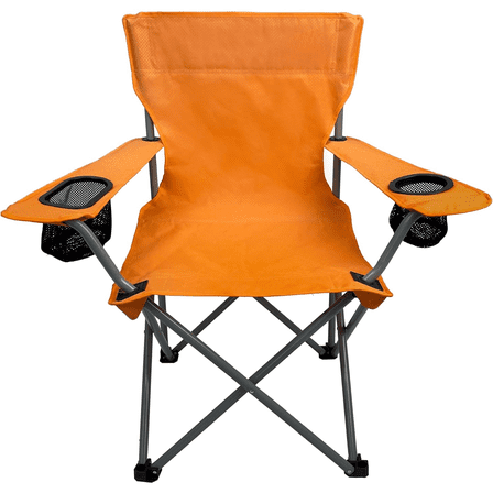 Anytime Chair for Camping, Sports, and The Outdoors w/Carry Bag, Camping Chairs for Adults, Folding Chair for Outside, (by Caddis Sports) (1, Orange)