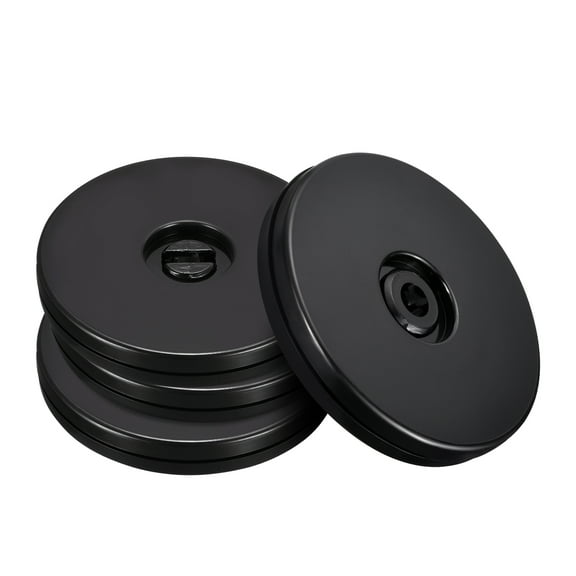 3inch Rotating Swivel Stand with Steel Ball Lazy Susan Base Turntable Black 4pack