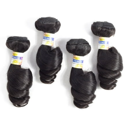 YYONG Hair Products Brazilian Loose Wave Virgin Hair 4 Bundles Cheap Human Hair,