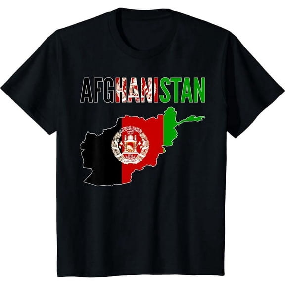 Afghan - Afghanistan Country Map Flag T-Shirt