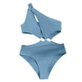 thumbnail image 4 of asdoklhq Plus Size Swimsuit Clearance Under $10,Women's Bikini Set Swimsuit Filled Swimwear Has A Chest Pad No Steel Support Siamese Beachwear, 4 of 4